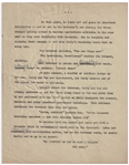Moe Howard's 18pp. Outline Dated October 1938 for The Three Stooges Film ''Saved by the Belle'' -- With Numerous Annotations in Moe's Hand Throughout -- Very Good Condition